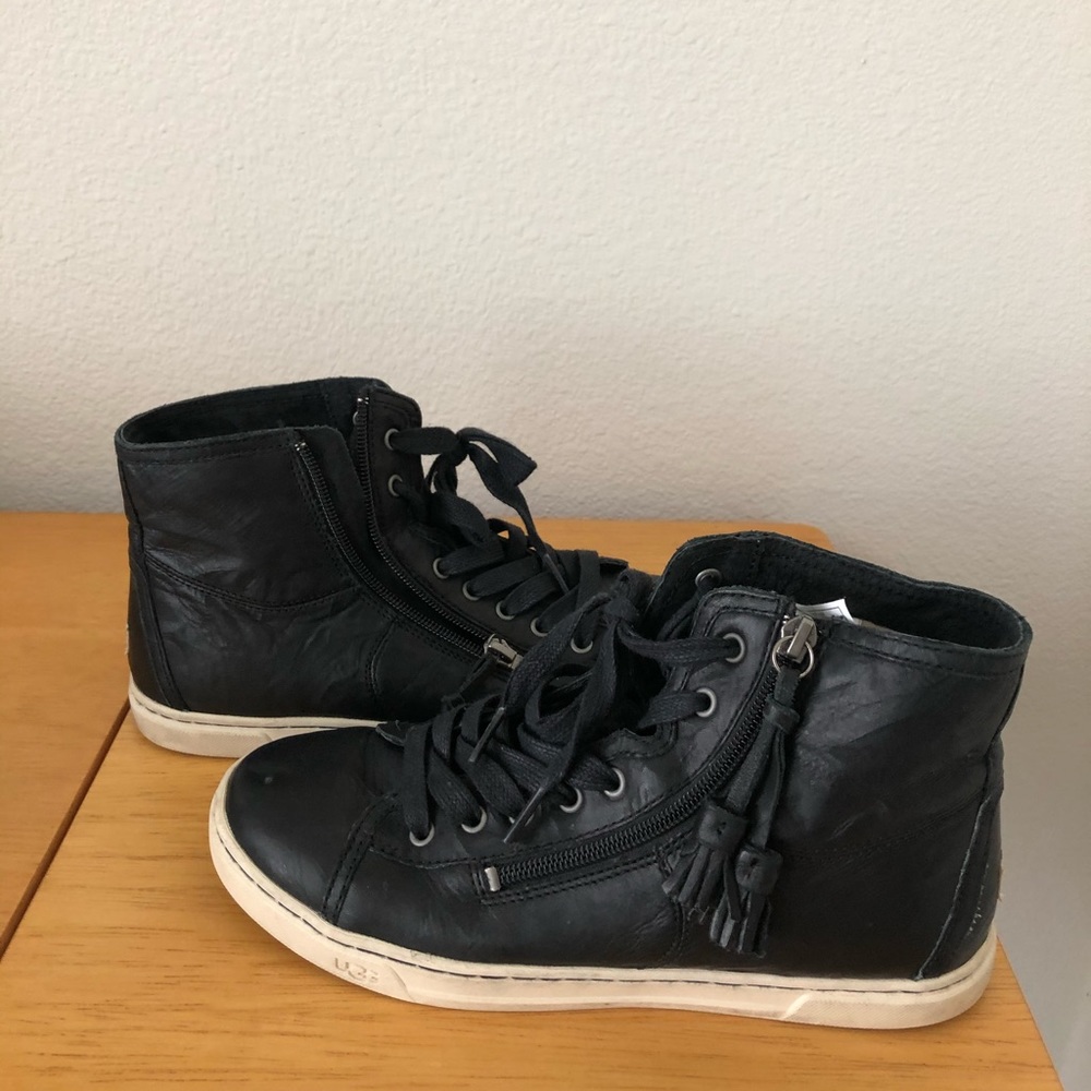 SOLD! UGG Leather High Top Sneakers